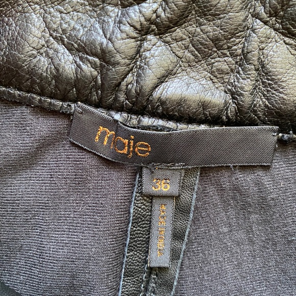 Maje Jelfie Leather Horsebit mini skirt - Picture 6 of 11